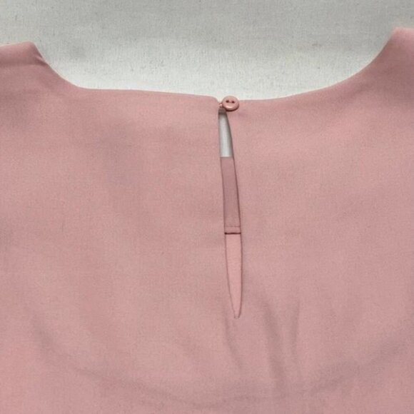 Catherine Malandrino Blouse Women's Small Mauve Pink 3/4 Flutter Sleeve Boho NWT - Picture 3 of 9